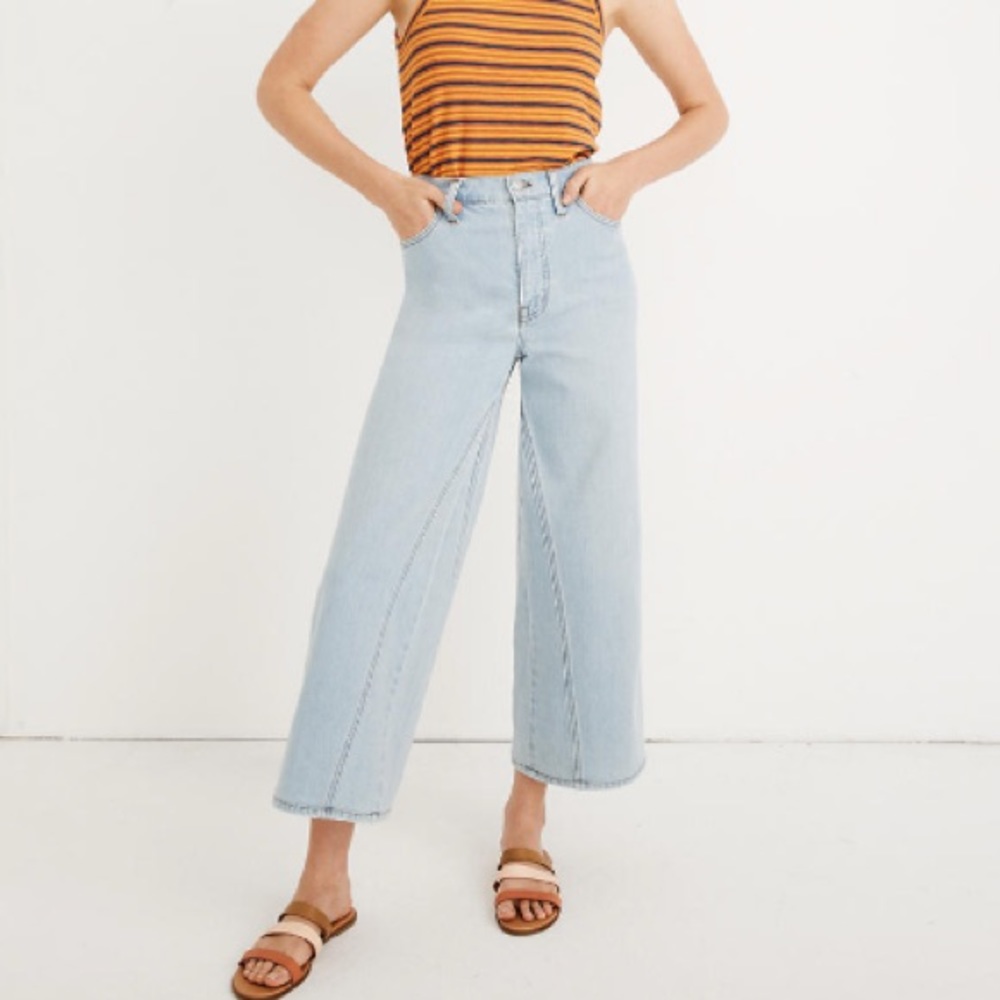 Madewell Wide-Leg Crop Jeans in Fitzgerald Wash